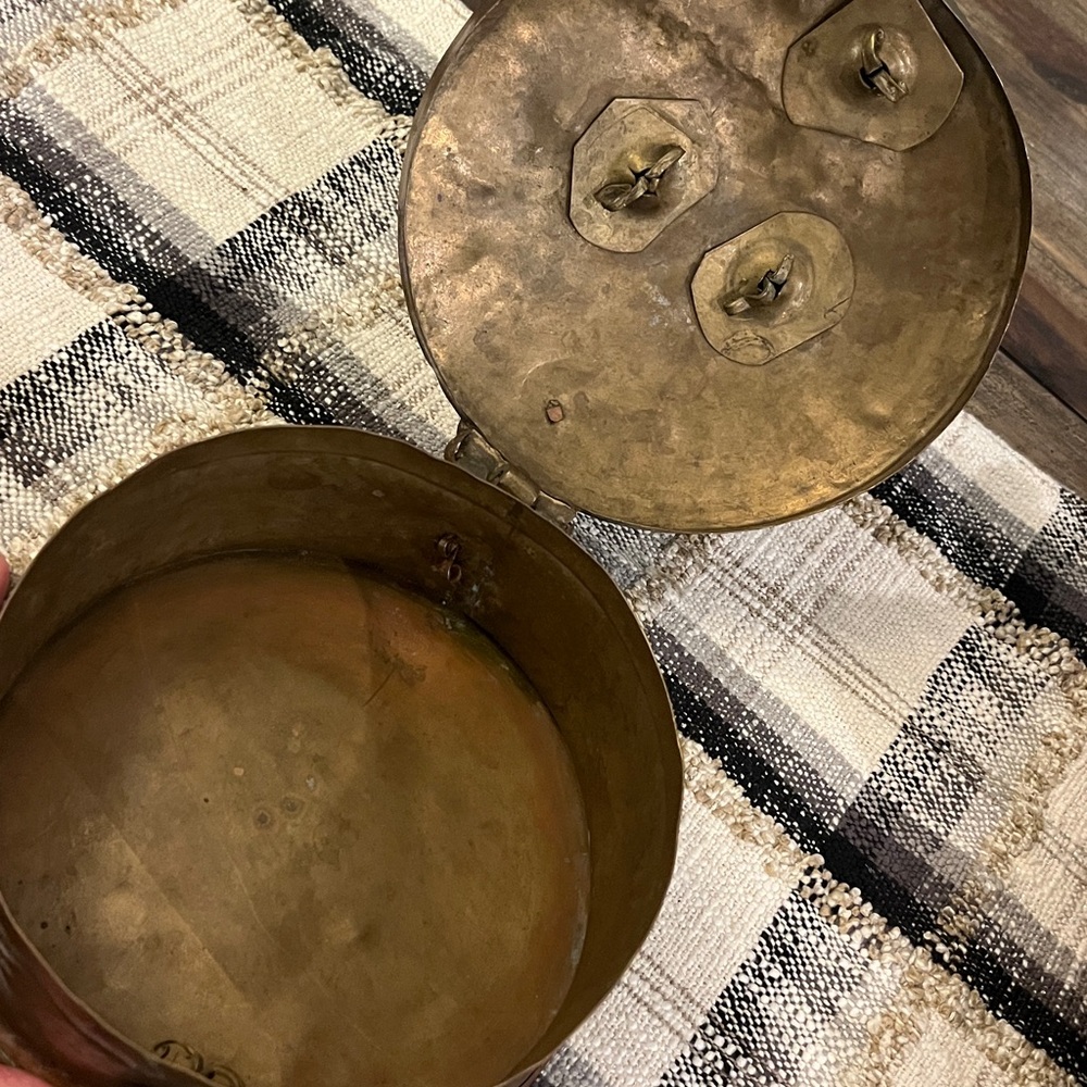 Antique Chapati Copper India Betel Box - Picture 11 of 17